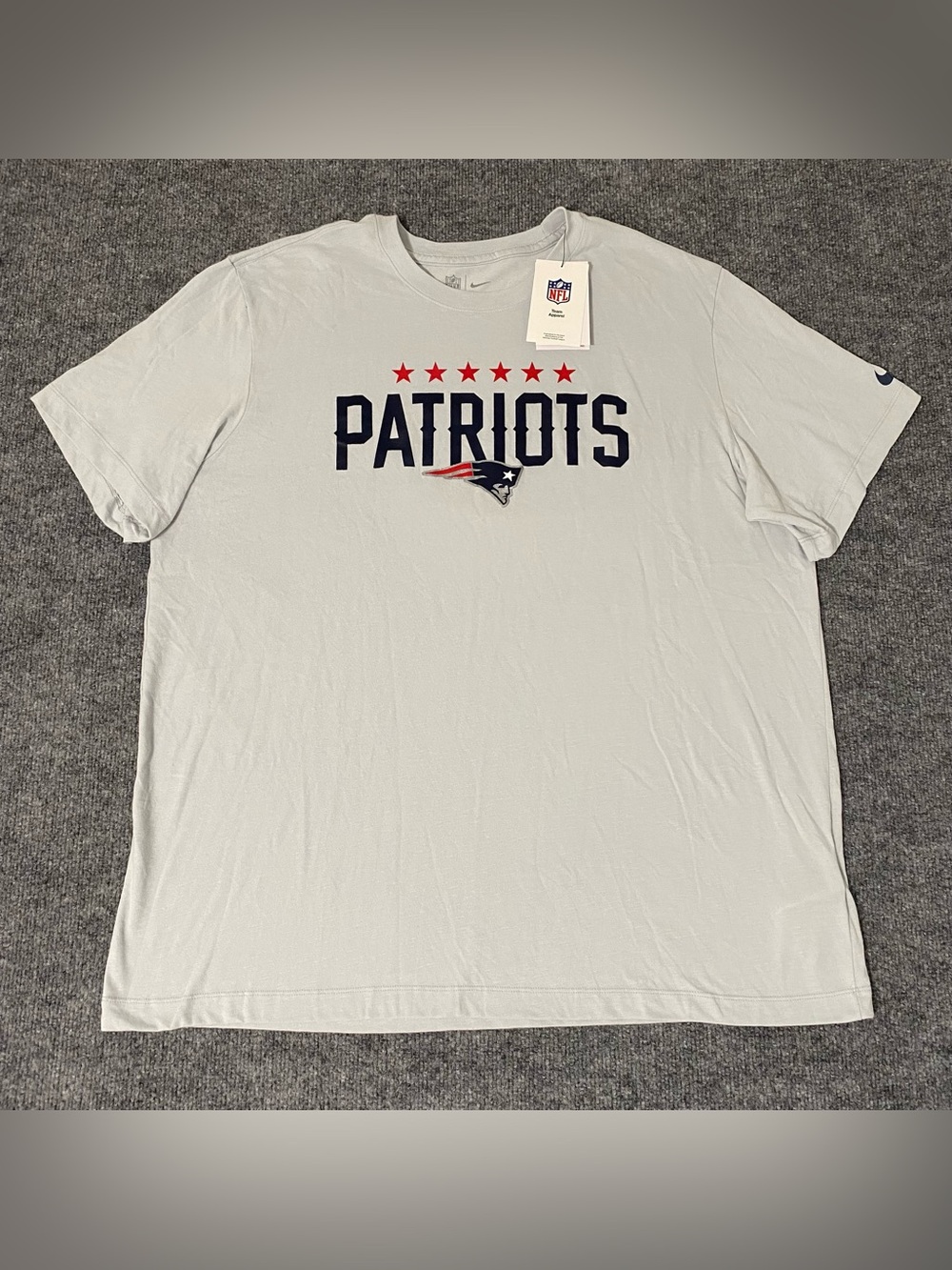 Nike New England Patriots Rivalries Dri-Fit Cotton Slub T-Shirt Mens 2XL NWT